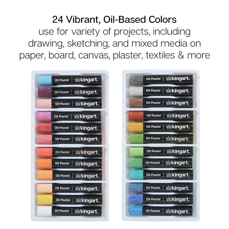 Oil Pastels 24 pc - DRAWING & SKETCHING SUPPLIES - KINGART
