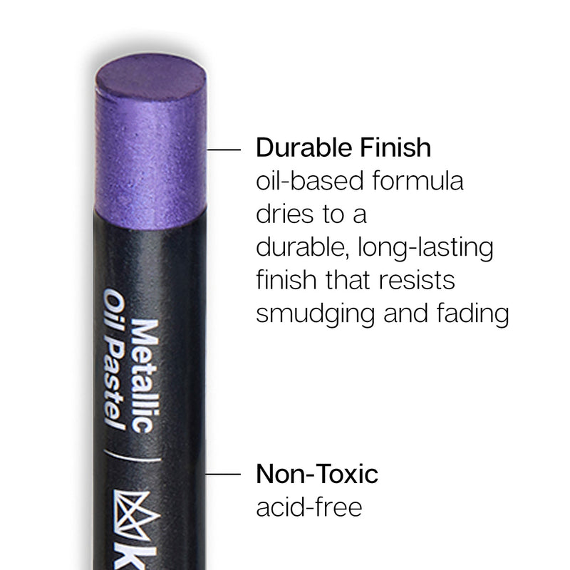 Oil Pastels 12 Metallic Colors - DRAWING & SKETCHING SUPPLIES - KINGART