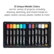 Oil Pastels 12 Metallic Colors - DRAWING & SKETCHING SUPPLIES - KINGART
