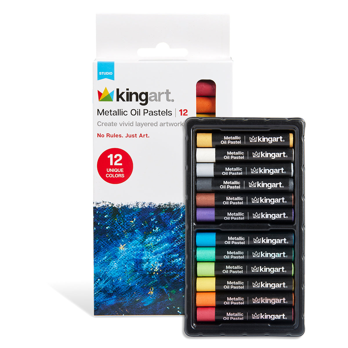 Oil Pastels - 12 Metallic Colors — KINGART