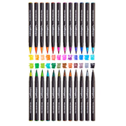 Real Watercolor Brush Pens 24 Colors - Pro - KINGART