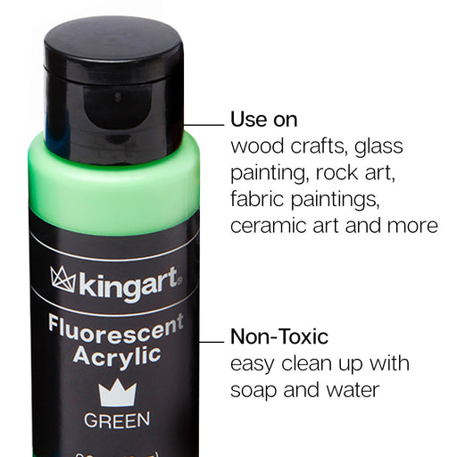 Acrylic Paint 6 Neon Colors - Studio - KINGART