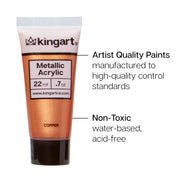 PRO Metallic Acrylic Paint Single Color 3-Packs - PAINTS, PASTELS, GEL STICKS - KINGART