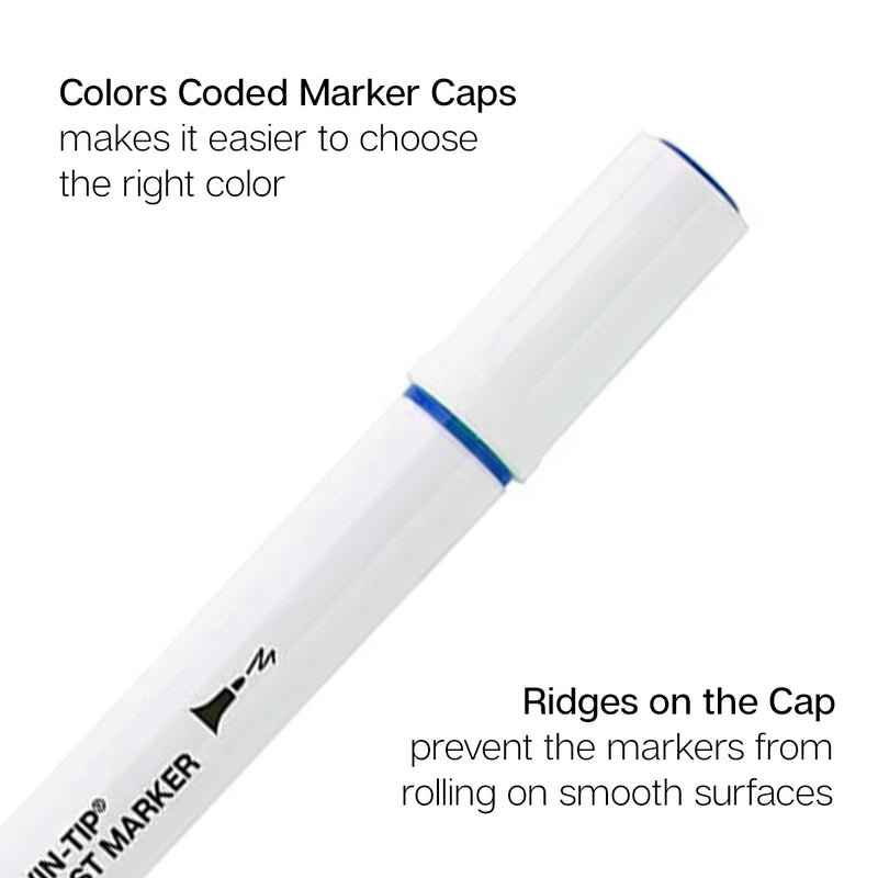 Twin-Tip™ Alcohol Markers 12 Colors - Studio - KINGART