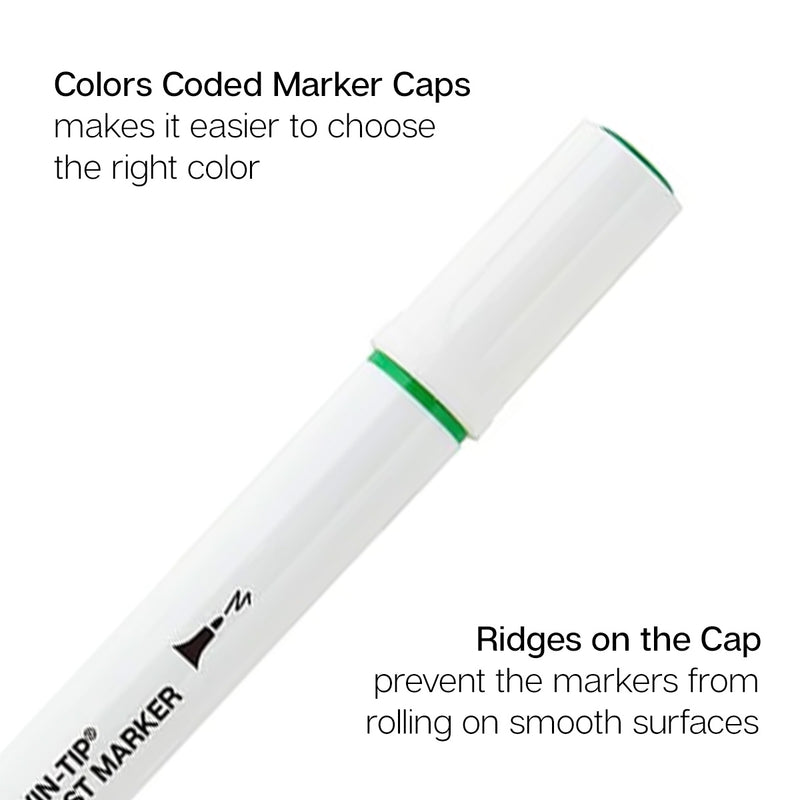 Two Marker Twin-Tip™ Chisel & Fine Alcohol Markers - 36 Colors — KINGART