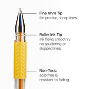 Gel Pens, Soft Grip, 80 Glitter Colors - Studio - KINGART