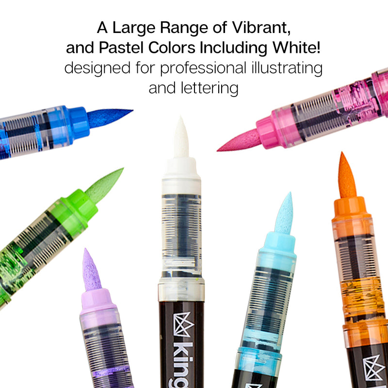 PRO Acrylic Paint Brush Pens -  Singles - Pro - KINGART