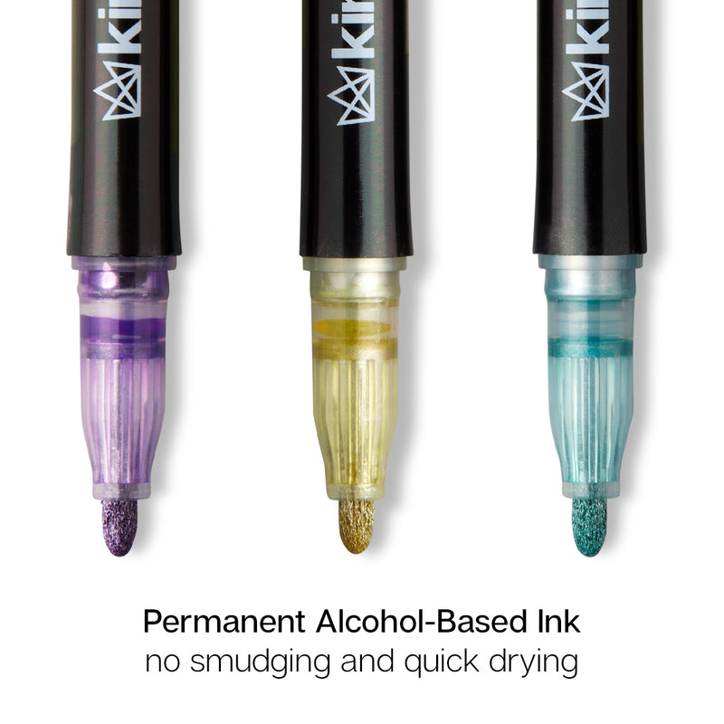 Shimmer Metallic Outline Markers - Singles - MARKERS & PENS - KINGART