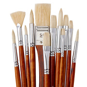Oil & Acrylic Bristle Brush Set - Studio - KINGART