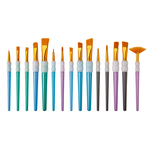 Studio Golden Nylon Brush Set - 15 Pieces - STUDIO LEVEL BRUSH SETS - KINGART