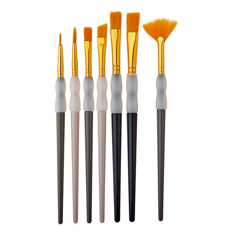 Studio Golden Nylon Brush Set – 7 Pieces - STUDIO LEVEL BRUSH SETS - KINGART