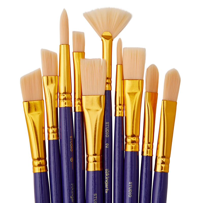Brush Set 10 pc - STUDIO LEVEL BRUSH SETS - KINGART