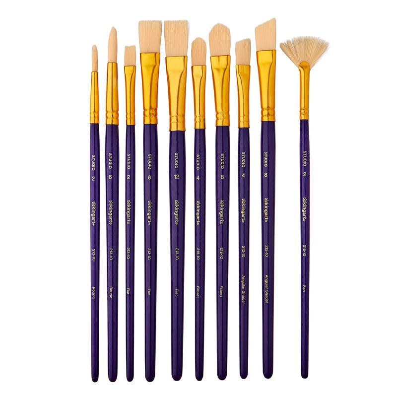 Brush Set 10 pc - STUDIO LEVEL BRUSH SETS - KINGART