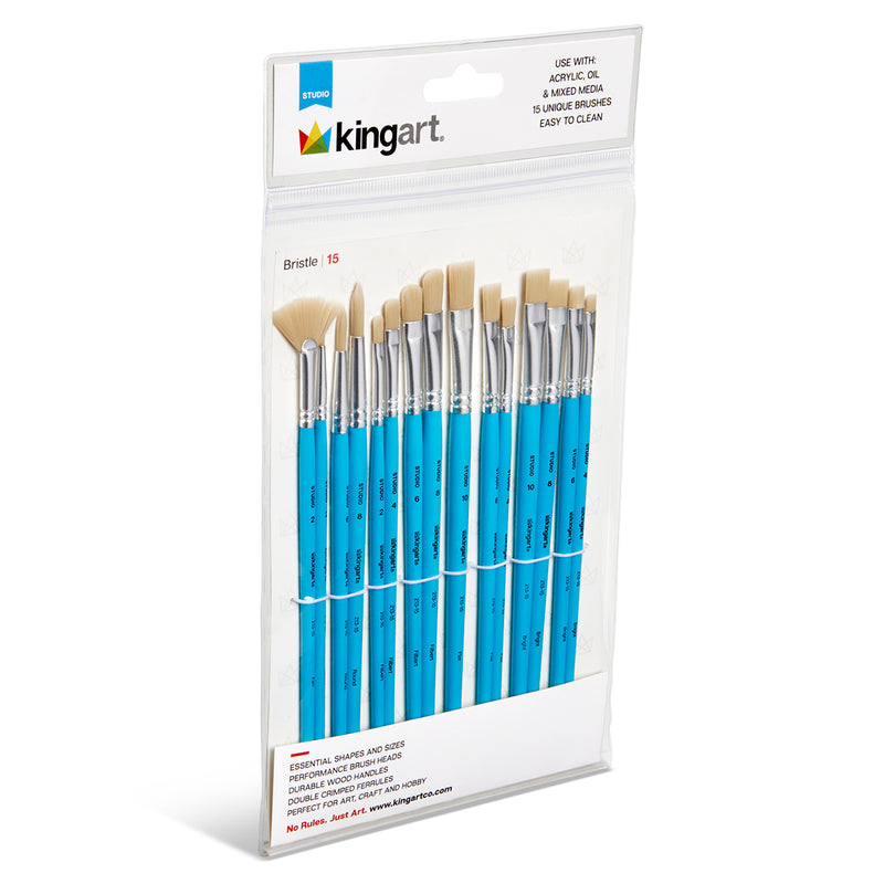Studio Bristle Brush Set – 15 Piece
