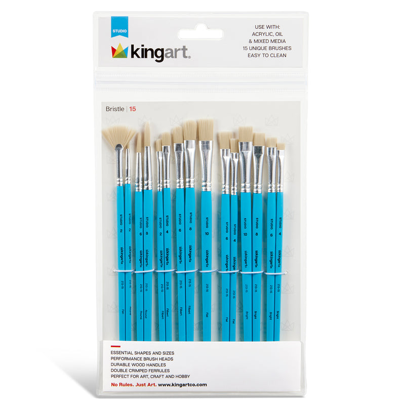 Studio Bristle Brush Set – 15 Piece