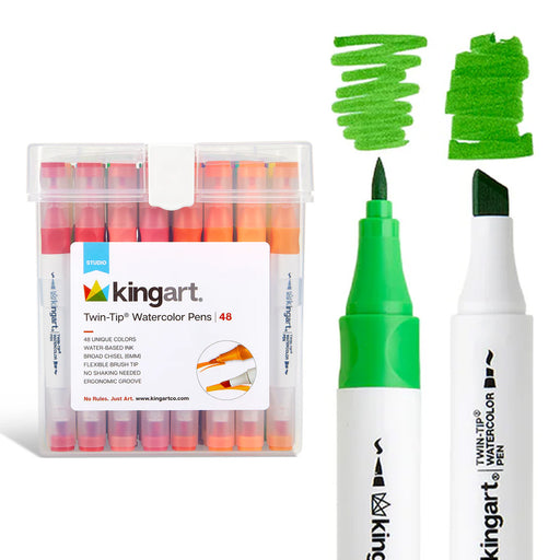 Twin-Tip™ Watercolor Pens 48 Colors - MARKERS & PENS - KINGART