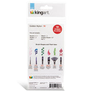Studio Golden Nylon Detail Brush Set – 10 Piece - STUDIO LEVEL BRUSH SETS - KINGART