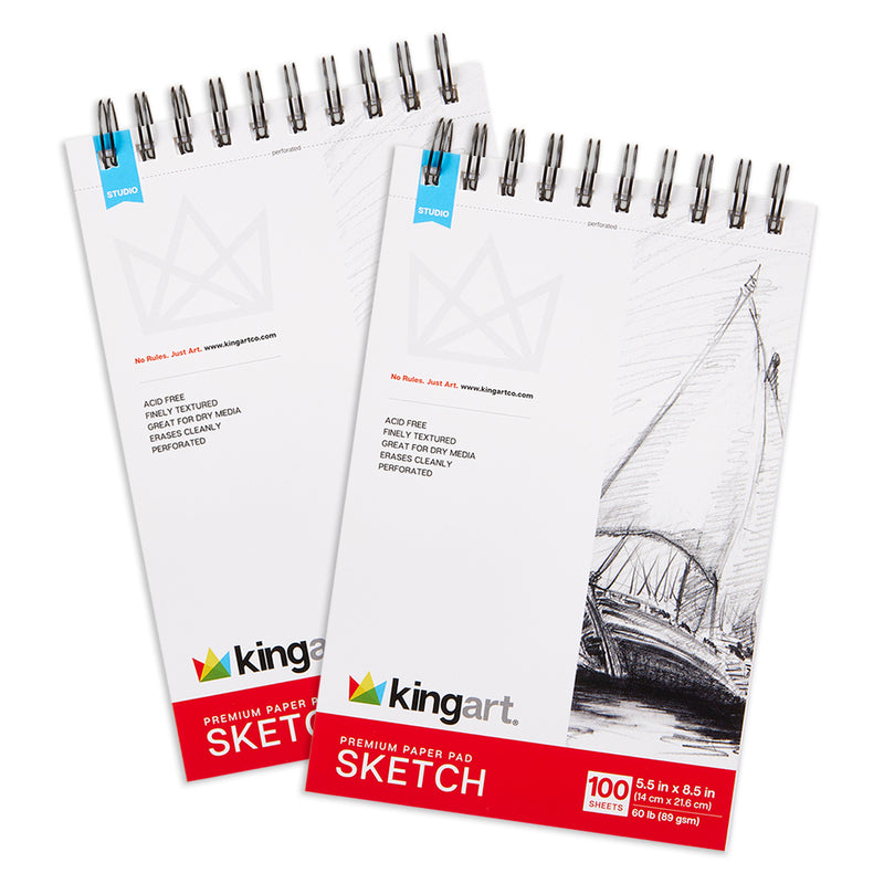 Sketch Paper 5.5x8.5 100 Sheets 2-Pack - Studio - KINGART