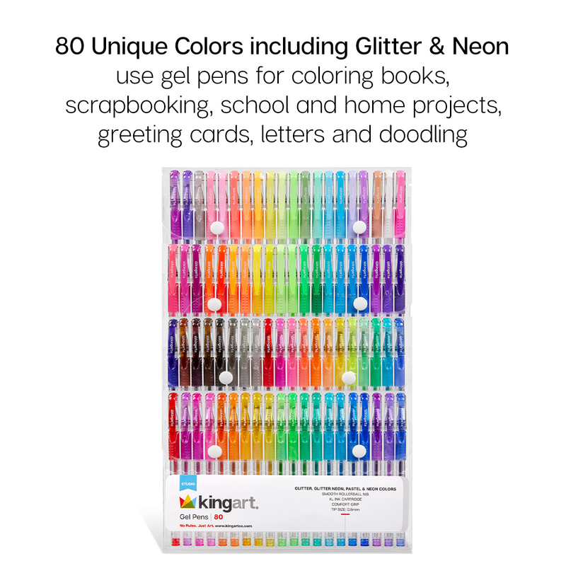 Gel Pens 80 Glitter Colors