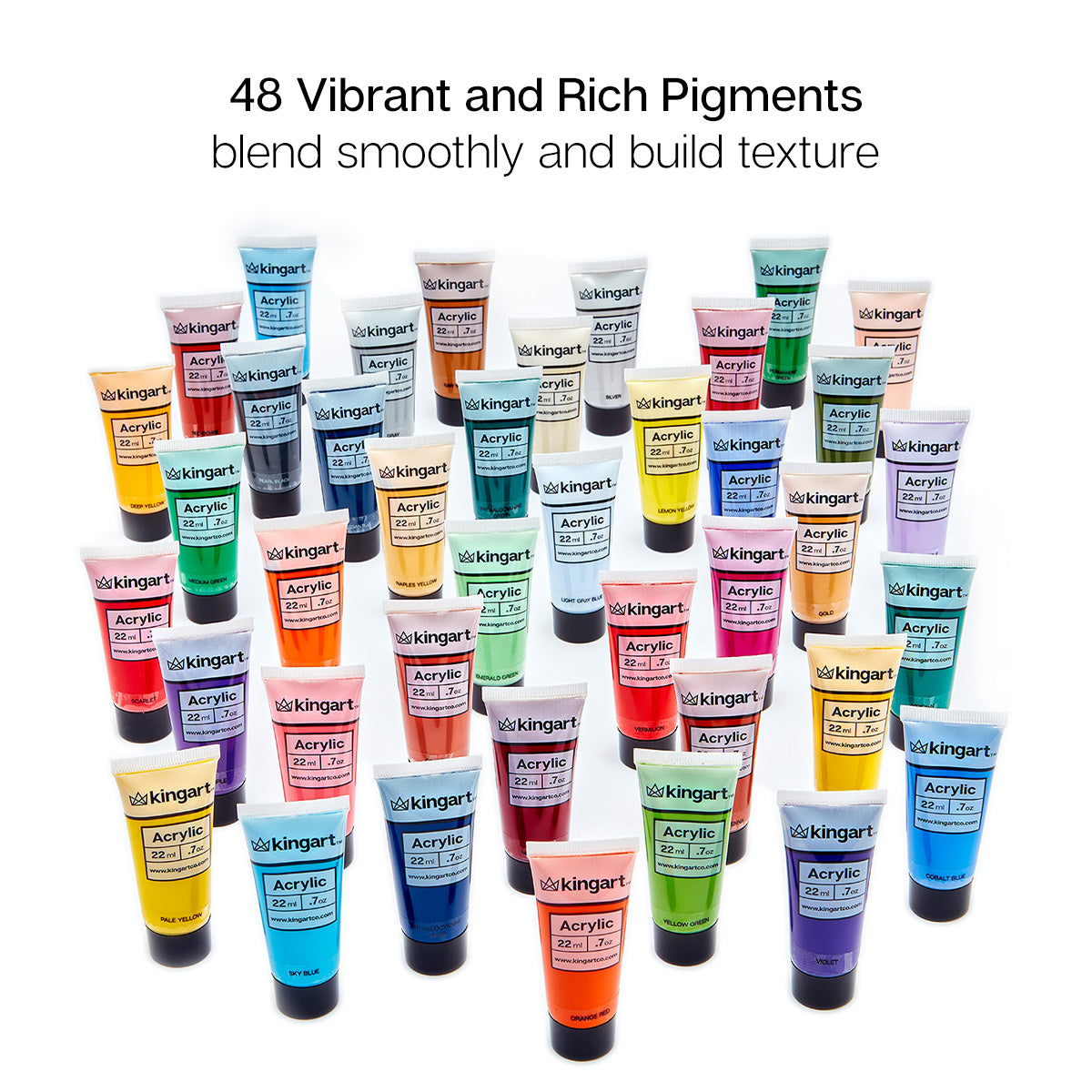 PRO Artist Acrylic Paint, Set of 48 Unique Colors — KINGART