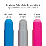 Tempera Paint Sticks, 24 Colors - Studio - KINGART