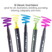 Twin-Tip™ Pro Brush Pens 18 Colors - MARKERS & PENS - KINGART