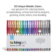 Gel Pens 20 Metallic Colors - Studio - KINGART