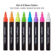 Liquid Chalk Markers 8 Neon Colors - Studio - KINGART