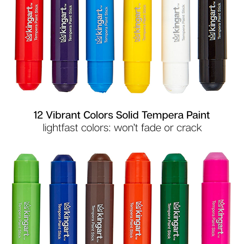 Tempera Paint Sticks, 12 Colors - Studio - KINGART