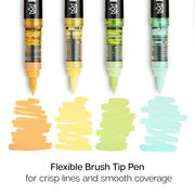 PRO Acrylic Paint Brush Pens 12 Pastel Colors - Pro - KINGART