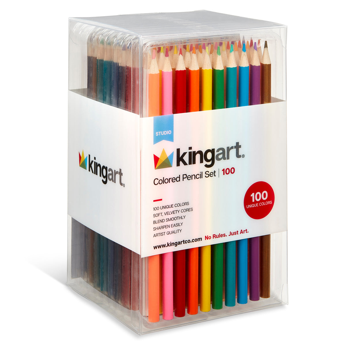KINGART® Studio Colored Pencils, Set of 100 Unique Colors