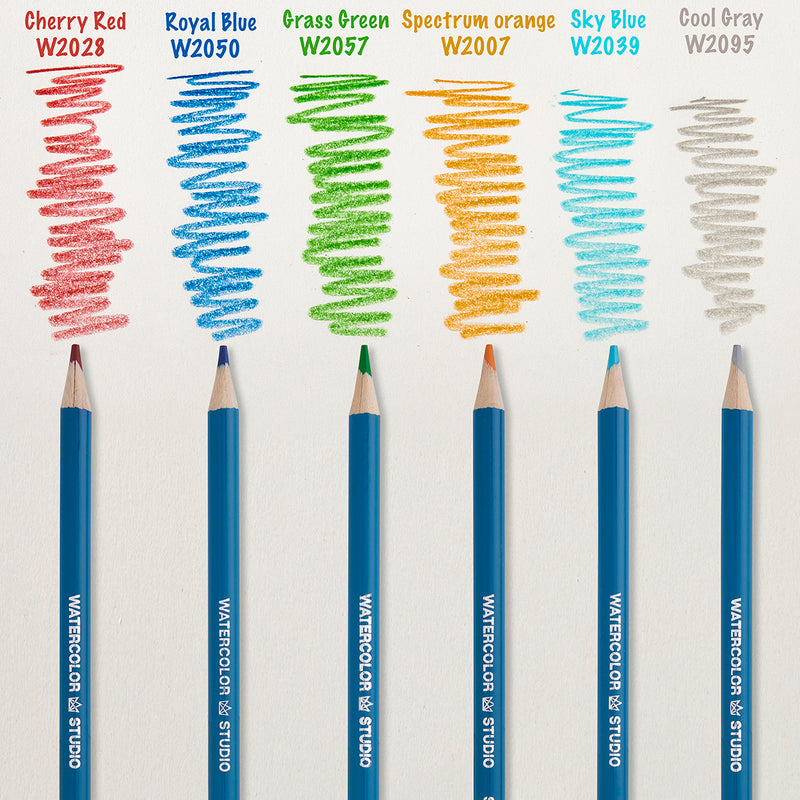 KINGART® Watercolor Pencils, Set of Unique Colors - Studio - KINGART®