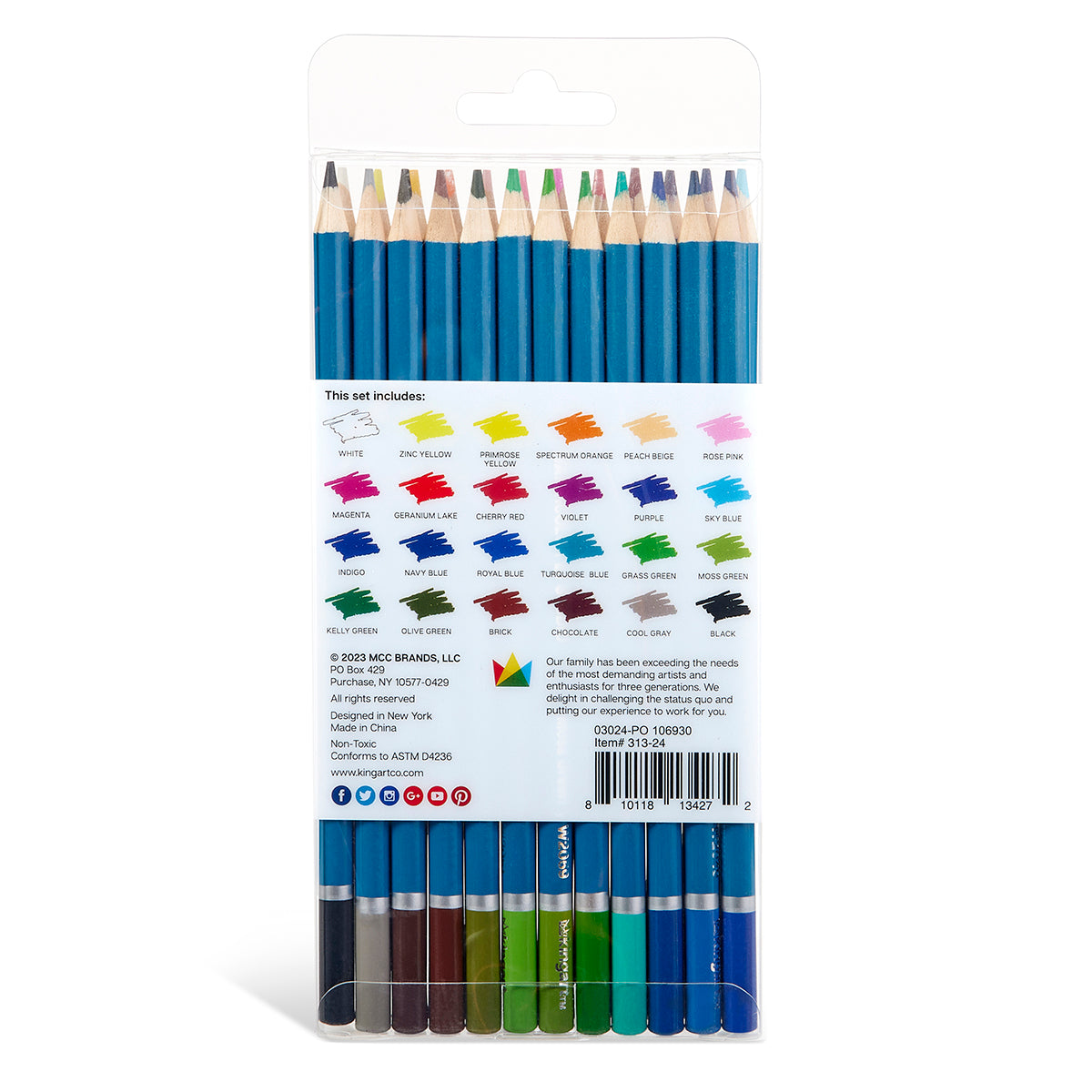Watercolor Pencils Set - 24 Colors — KINGART