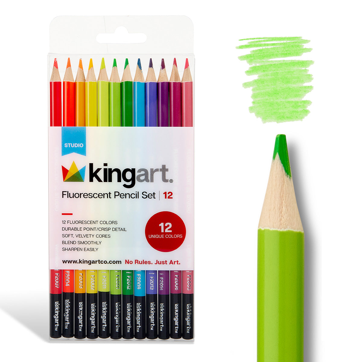 Colored Pencils - 12 Neon Colors — KINGART