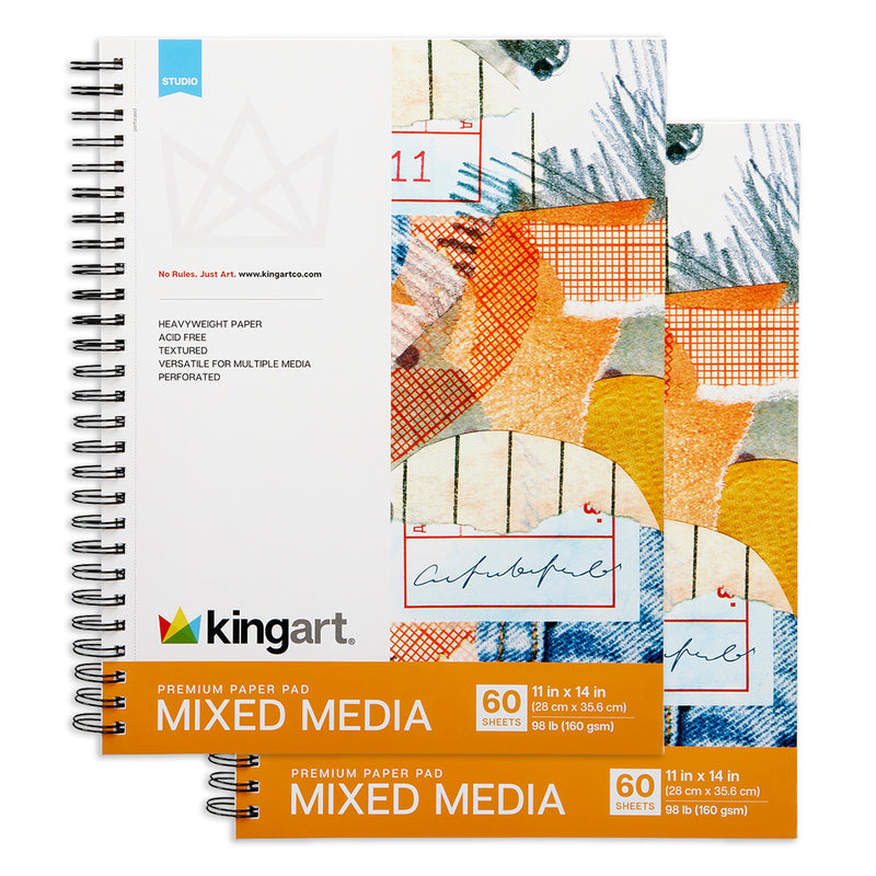 Mixed Media Paper 11x14 60 Sheets 2-Pack - Studio - KINGART