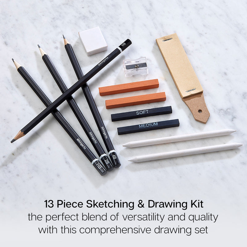 Sketching & Drawing Set, 13 pc - ARTIST SETS - KINGART