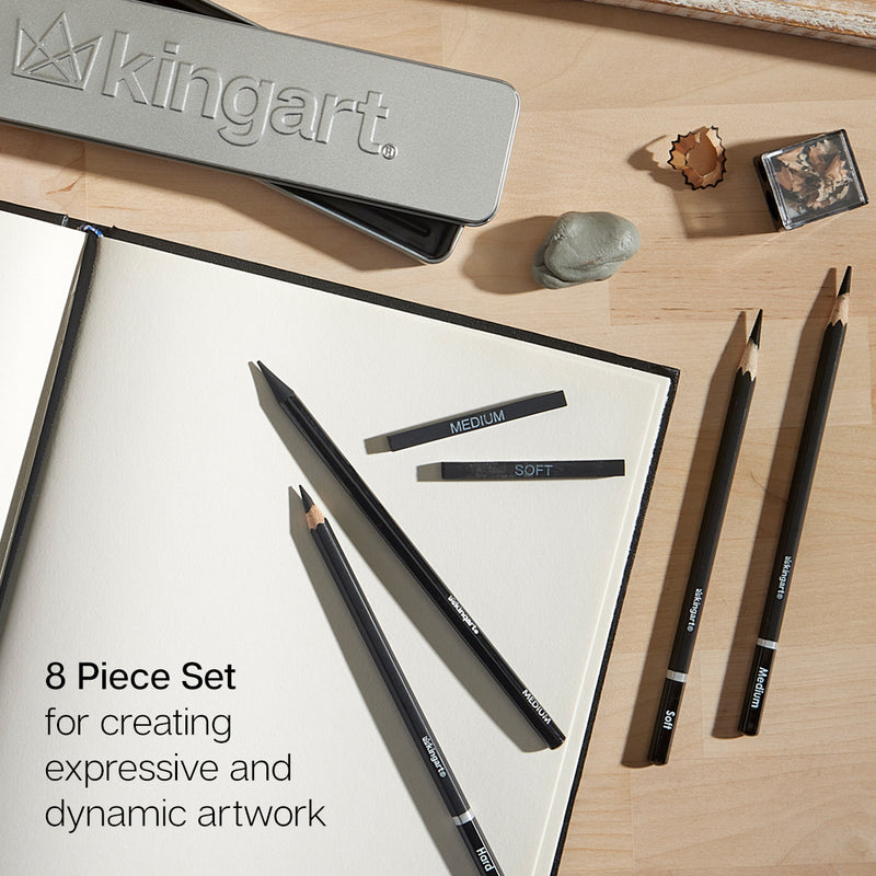 Sketch & Draw Tin Set, 8 pc - ARTIST SETS - KINGART