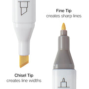 Double-Ended Alcohol Markers 24 Pastel Colors - Pro - KINGART