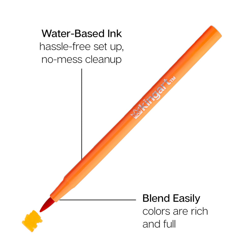 Watercolor Brush Markers 12 Colors - Studio - KINGART