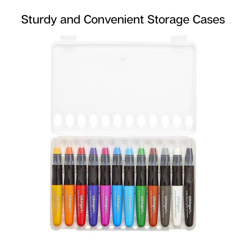 Gel Stick Crayons 12 Colors - Studio - KINGART
