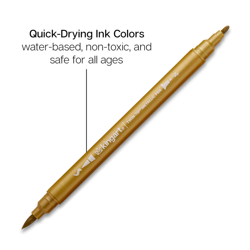 Twin-Tip™ Metallic Pens 10 Colors - Studio - KINGART