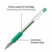 Gel Pens, Soft Grip, 24 Green Tone Colors - Studio - KINGART