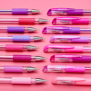 Gel Pens, Soft Grip, 24 Pink & Purple Tone Colors - Studio - KINGART®