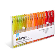 Gel Pens, Soft Grip, 24 Yellow & Red Tone Colors - MARKERS & PENS - KINGART