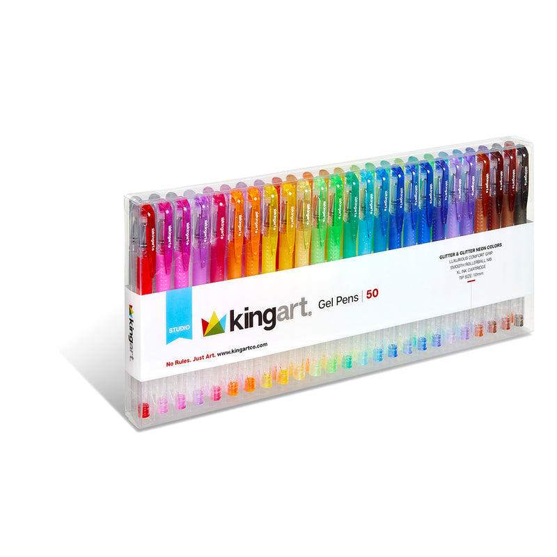 Gel Pens 50 Glitter Colors - Studio - KINGART