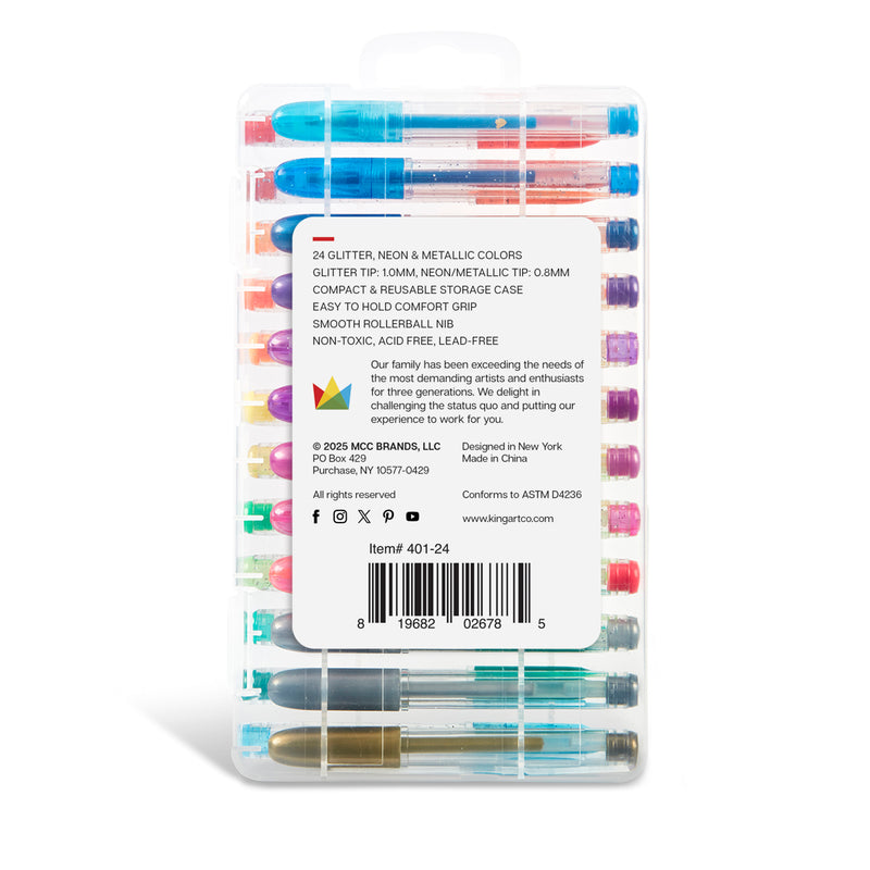 Mini Gel Pens 24 pc - Studio - KINGART®
