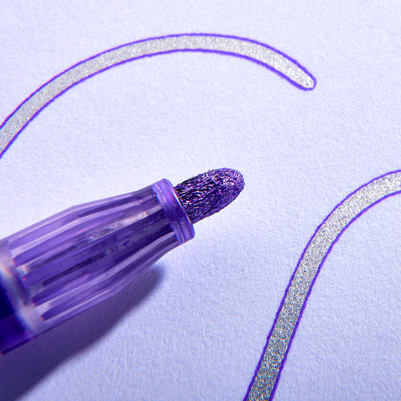 Outline Markers 12 Metallic Colors - Studio - KINGART®