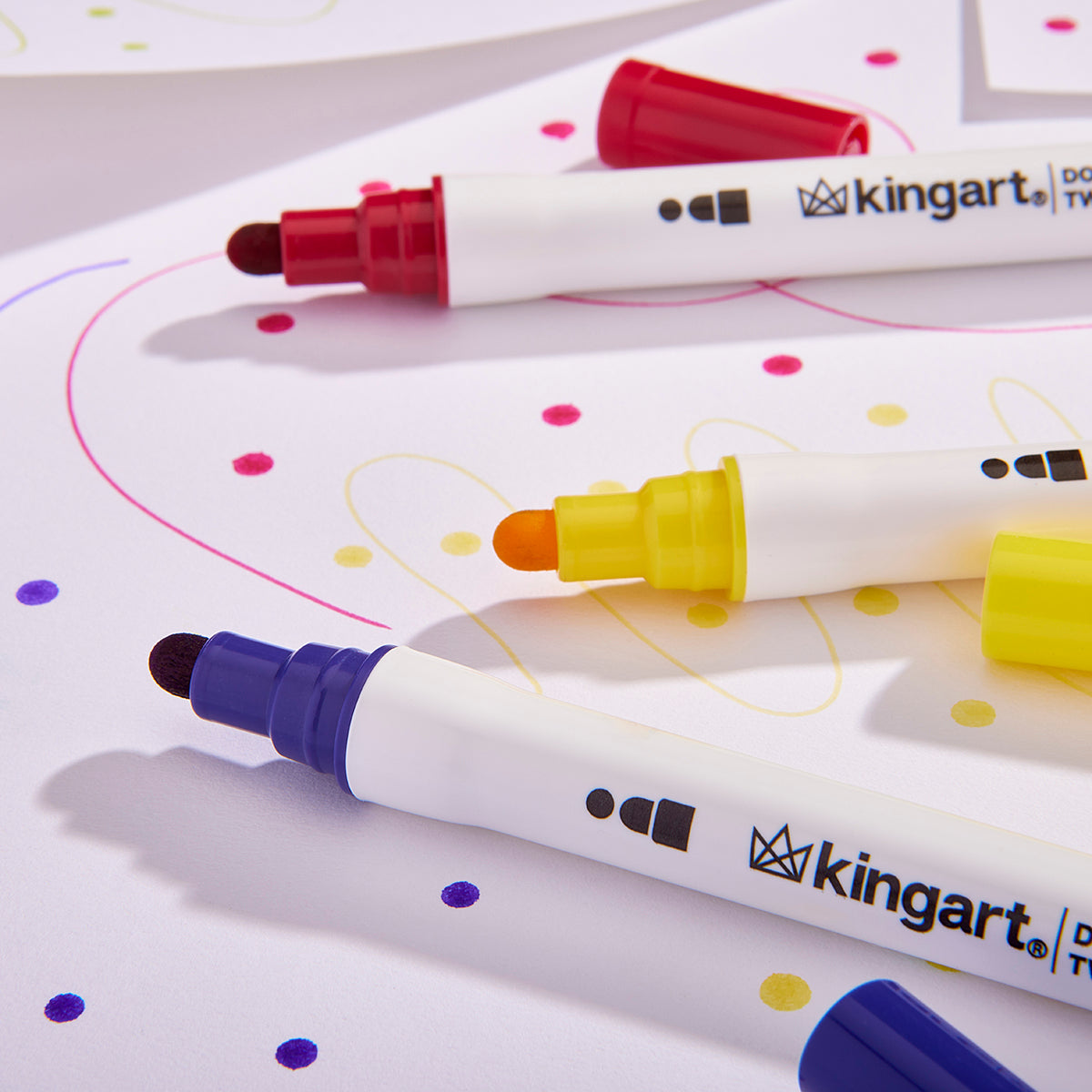 Twin-Tip™ Dot & Fine Markers - Water-Based Ink - 12 Classic Colors