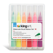 Brush Tip Markers 12 Colors - Studio - KINGART®