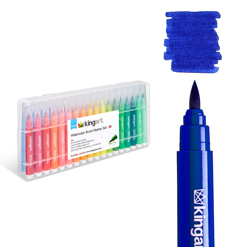 Coloring Brush Markers 36 Colors - Studio - KINGART